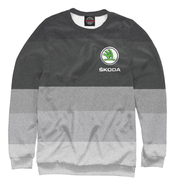 Свитшот для девочек с изображением Skoda цвета Белый