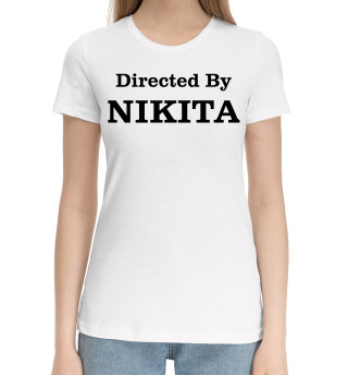 Хлопковая футболка для девочек Directed By Nikita