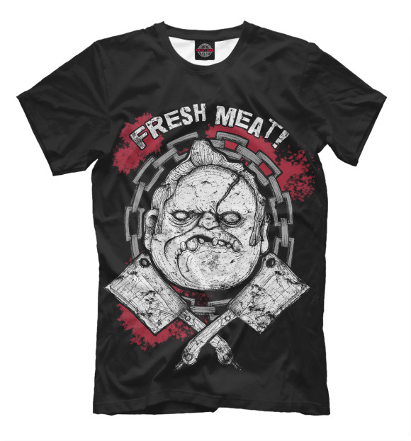 Футболка для мальчиков с изображением Freesh Meat цвета Черный