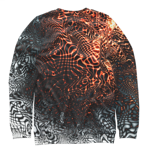 Мужской свитшот с изображением Molted lava цвета Белый