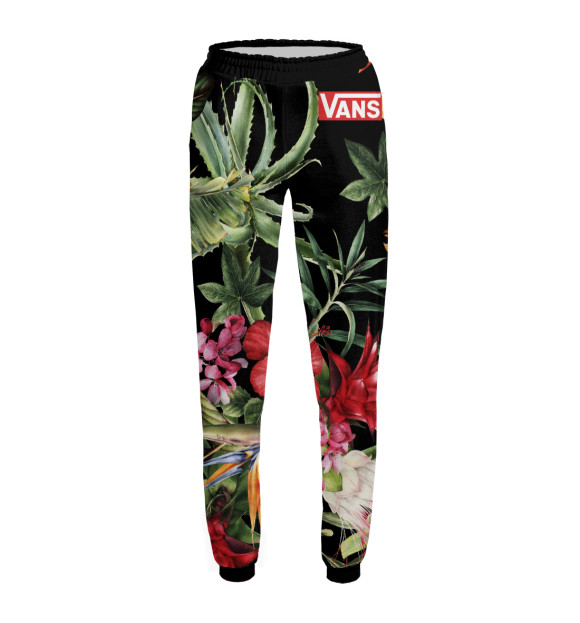Женские спортивные штаны с изображением VANS Tropical цвета Белый