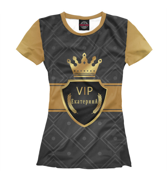 Женская футболка с изображением Екатерина цвета Белый