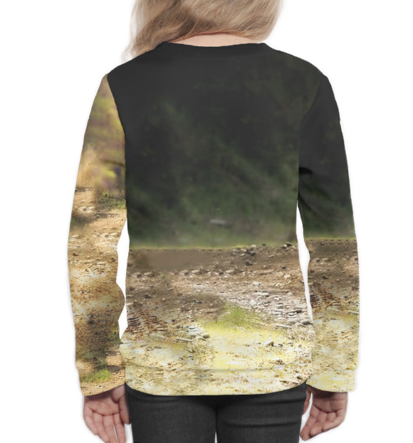 Свитшот для девочек с изображением Квадроцикл цвета Белый