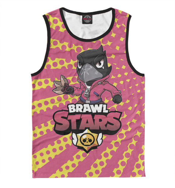 Мужская майка с изображением Brawl Stars цвета Белый