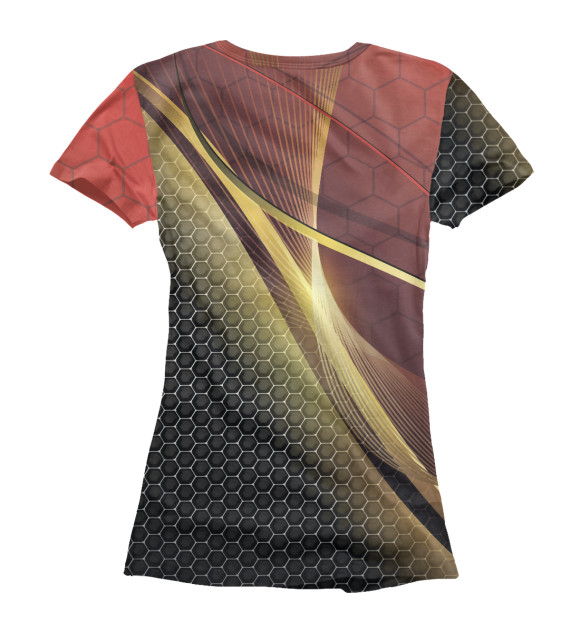 Женская футболка с изображением Russia Sport: Red and Black цвета Белый