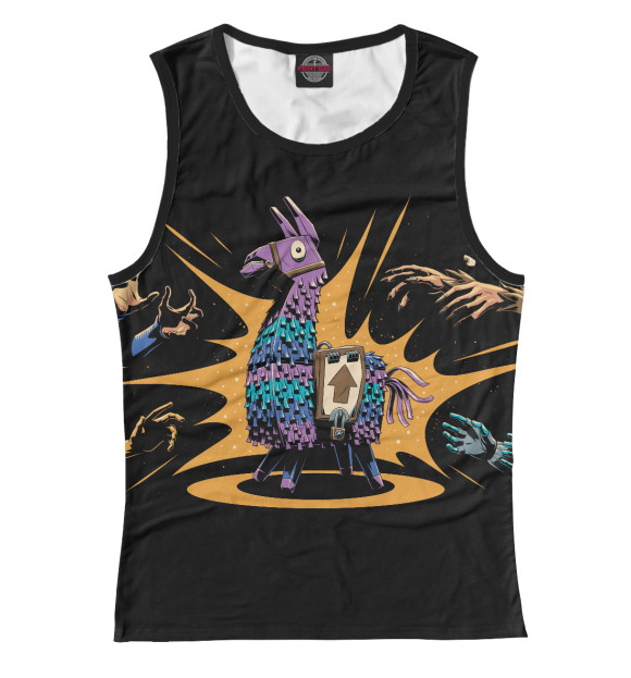 Майка для девочки с изображением Fortnite цвета Белый