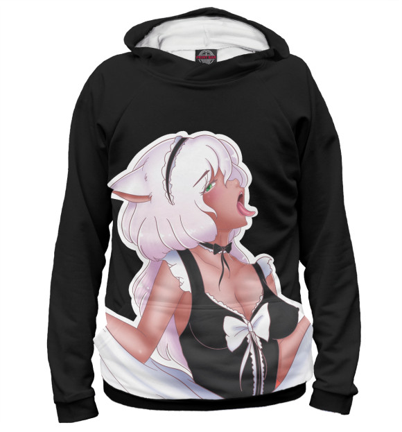 Женское худи с изображением Black цвета Белый