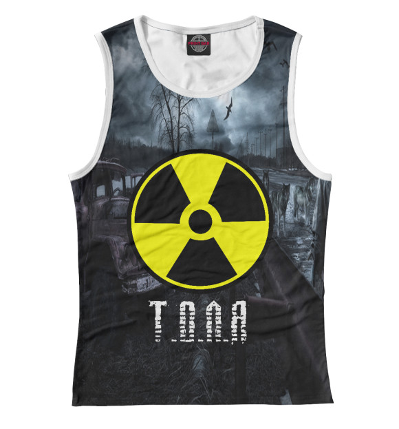 Майка для девочки с изображением S.T.A.L.K.E.R-ТОЛЯ цвета Белый