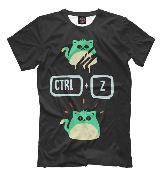 Футболка для мальчиков с изображением (Shortcat) Ctrl+Z цвета Белый