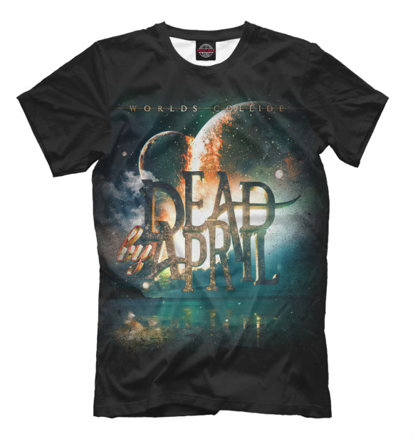Мужская футболка с изображением Dead by April цвета Черный
