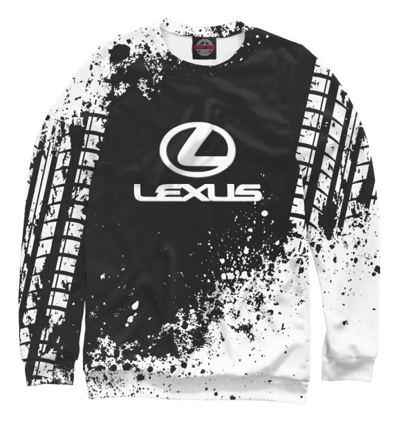Мужской свитшот с изображением Lexus цвета Белый