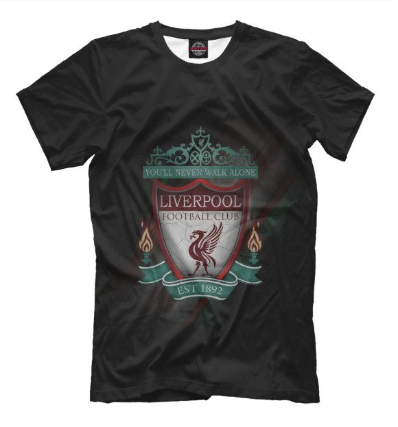 Футболка для мальчиков с изображением FC Liverpool цвета Черный