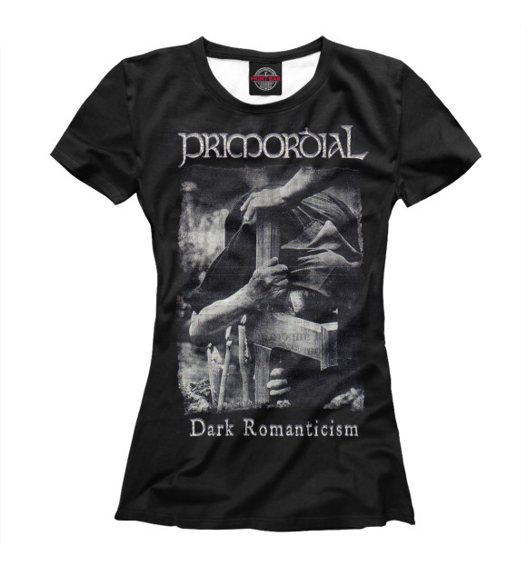 Женская футболка с изображением Primordial цвета Белый