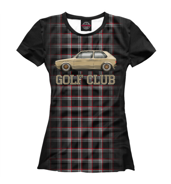 Футболка для девочек с изображением Golf club цвета Белый
