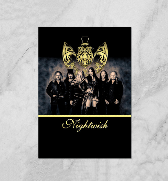 Плакат с притом Nightwish цвета Белый Плакат с изображением Nightwish цвета Белый