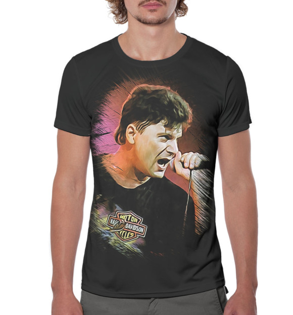 Мужская футболка с изображением Сектор Газа цвета Белый