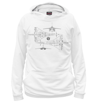 Женское худи Схема самолета ТУ-144