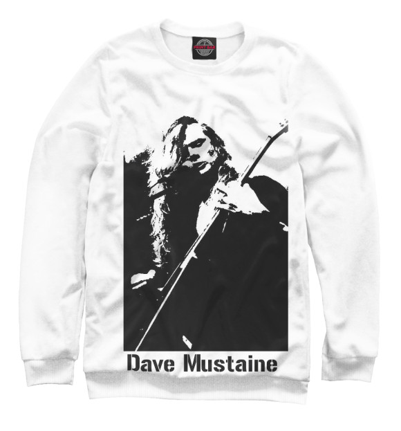 Мужской свитшот с изображением Dave Mustaine цвета Белый