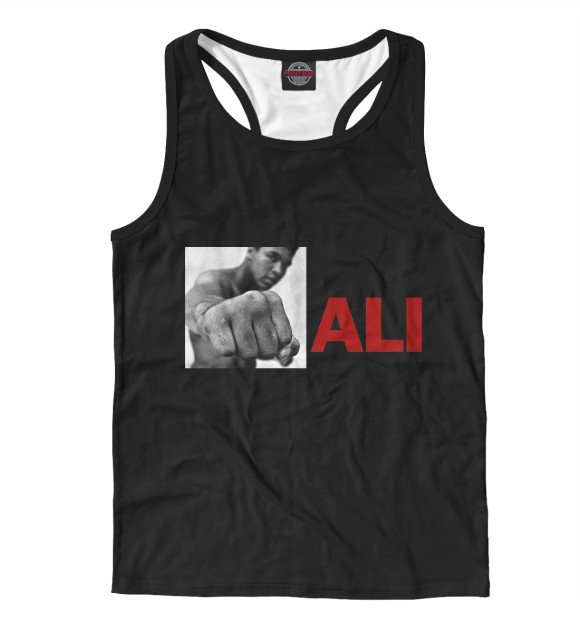 Мужская майка-борцовка с изображением Мухаммед Али цвета Белый