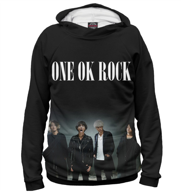 Мужское худи с изображением ONE OK ROCK цвета Белый