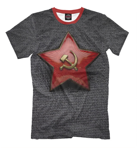 Мужская футболка с изображением Звезда цвета Молочно-белый