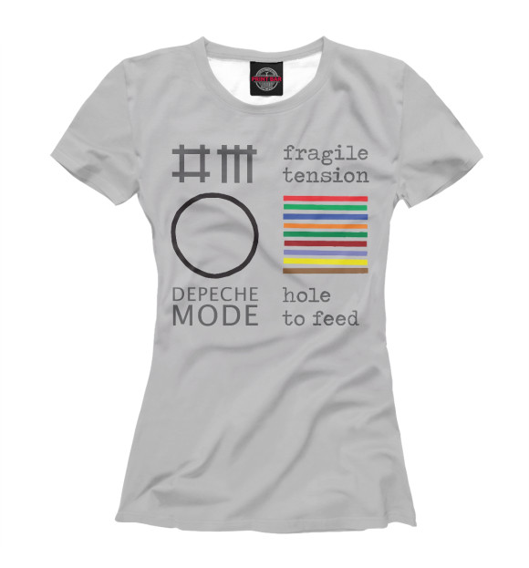 Женская футболка с изображением Depeche Mode цвета Белый