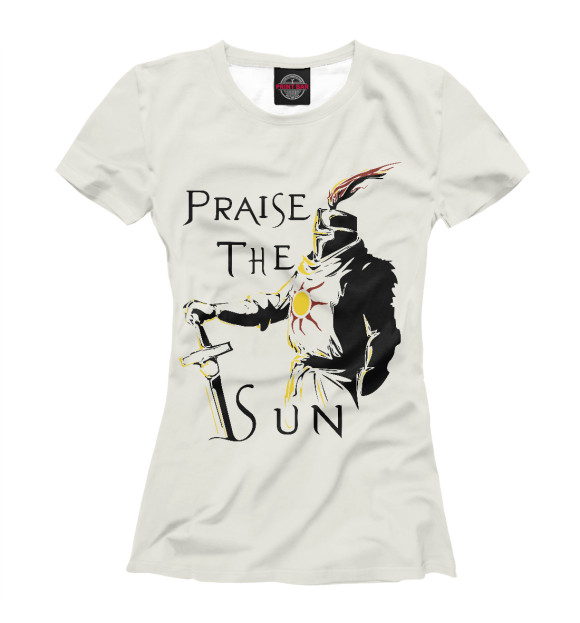 Женская футболка с изображением Praise The Sun цвета Белый