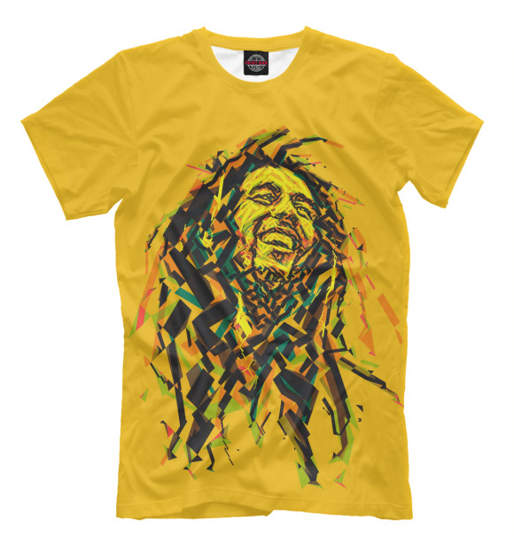 Футболка для мальчиков с изображением Bob Marley арт цвета Хаки