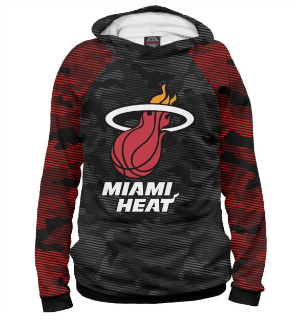 Женское худи с изображением Miami Heat цвета Белый