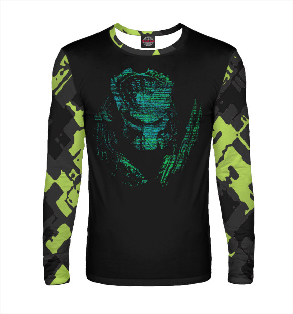 Мужской лонгслив с изображением Predator цвета Белый