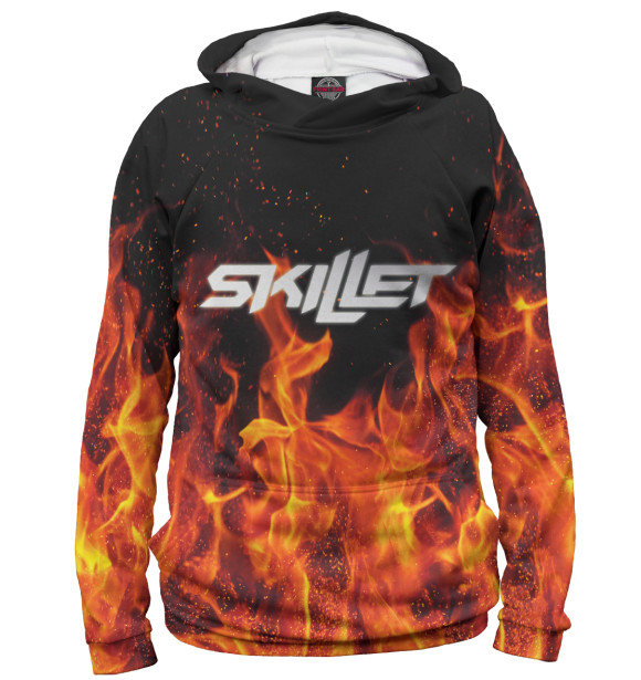 Женское худи с изображением Skillet цвета Белый