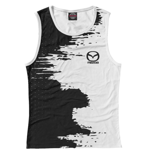 Майка для девочки с изображением MAZDA sport цвета Белый