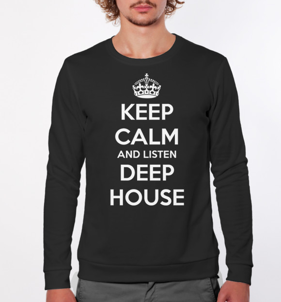 Мужской свитшот с изображением Electronic цвета Белый