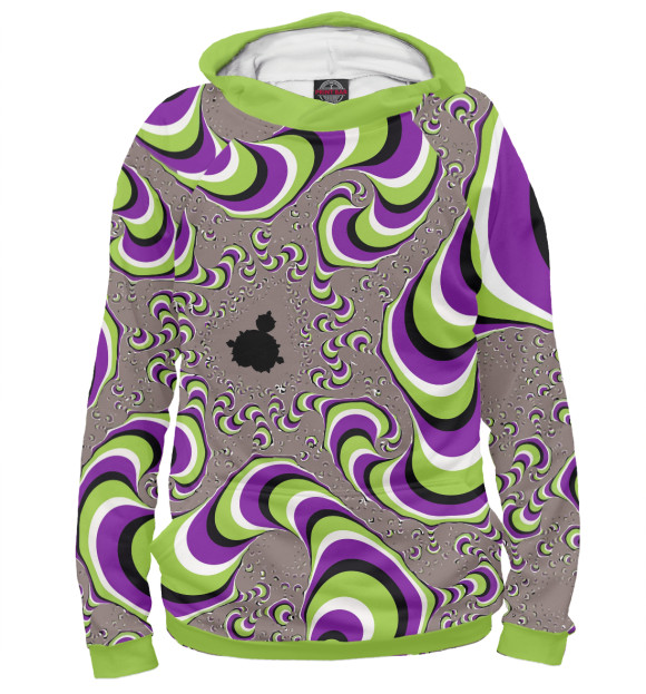 Мужское худи с изображением acid trip цвета Белый