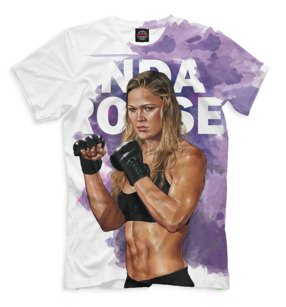 Мужская футболка с изображением Ронда Роузи цвета Молочно-белый