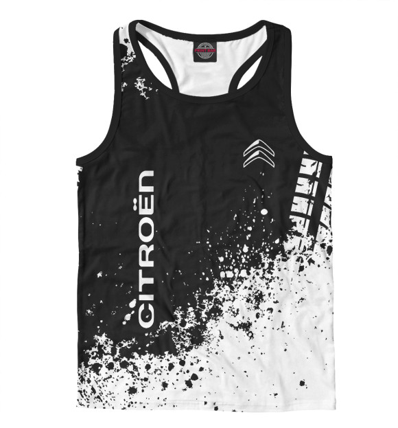 Мужская майка-борцовка с изображением Citroen цвета Белый