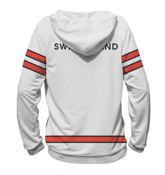 Женское худи с изображением Сборная Швейцарии цвета Белый