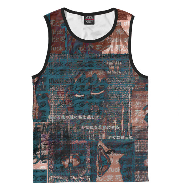 Мужская майка с изображением Это новый стиль цвета Белый