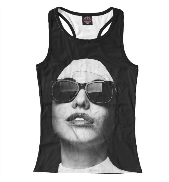 Женская майка-борцовка с изображением Nun цвета Белый