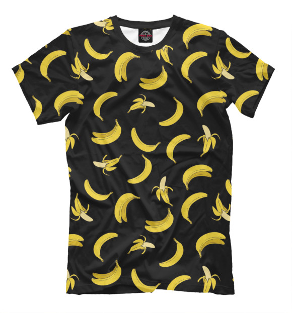 Мужская футболка с изображением Бананы цвета Черный