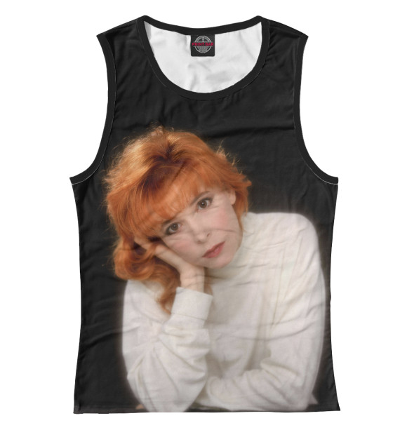 Майка для девочки с изображением Mylene Farmer цвета Белый