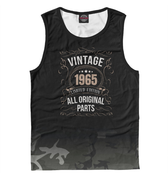 Мужская майка с изображением Vintage 1965 цвета Белый