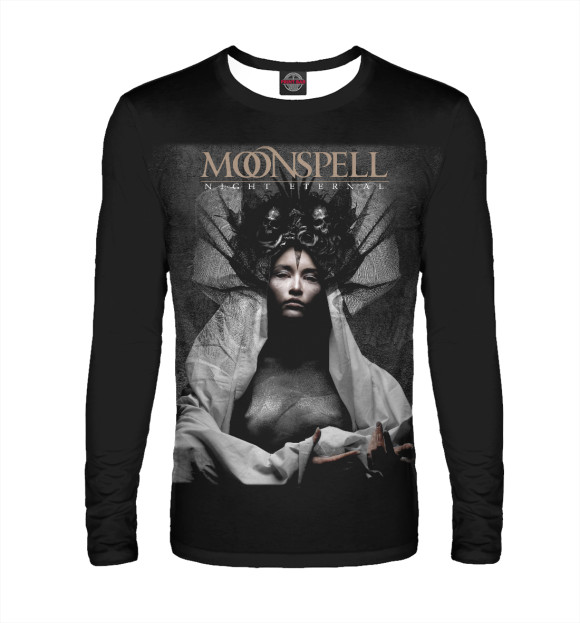 Мужской лонгслив с изображением Moonspell цвета Белый
