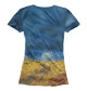 Женская футболка Пшеничное поле под грозовым небом
