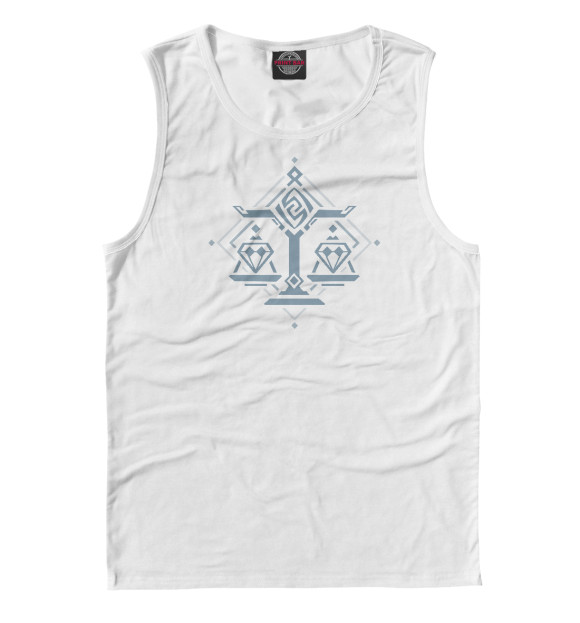 Мужская майка с изображением Ли Юэ цвета Белый