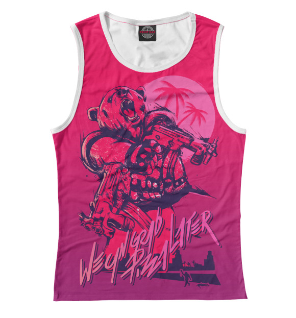 Майка для девочки с изображением Hotline Miami цвета Белый