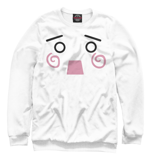 Свитшот для мальчиков с изображением Лицо Мику цвета Белый