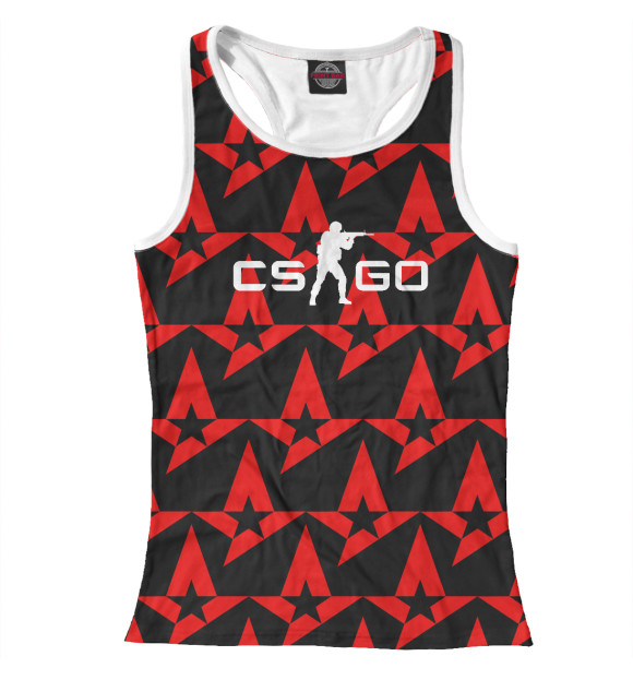 Женская майка-борцовка с изображением Astralis counter strike 2018 цвета Белый