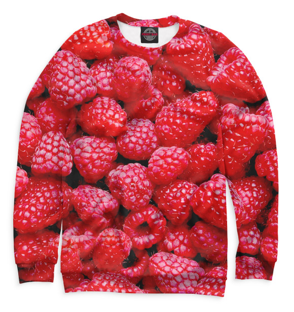 Мужской свитшот с изображением Малина цвета Белый