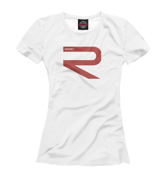 Женская футболка с изображением RAKNET ORIGINAL WHITE цвета Белый